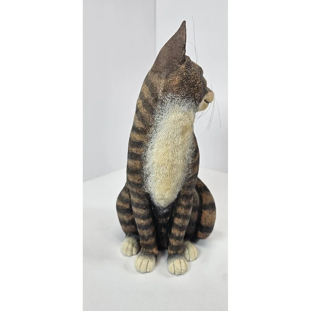 Danbury Mint Purrfect Portrait Tabby Cat Figurine‎ Green Eyes Decor Realistic